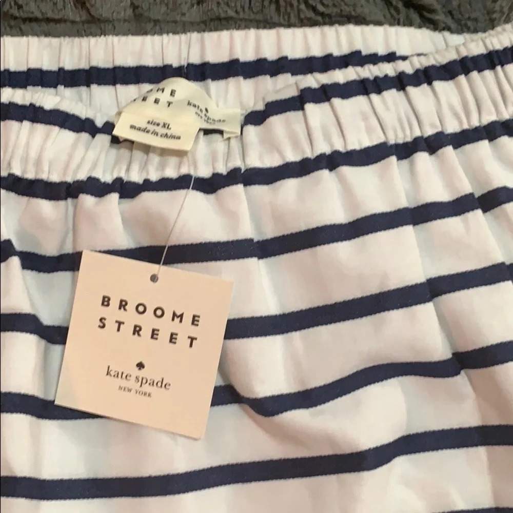 kate spade White and Navy Striped Mini Skirt - Picture 2 of 2